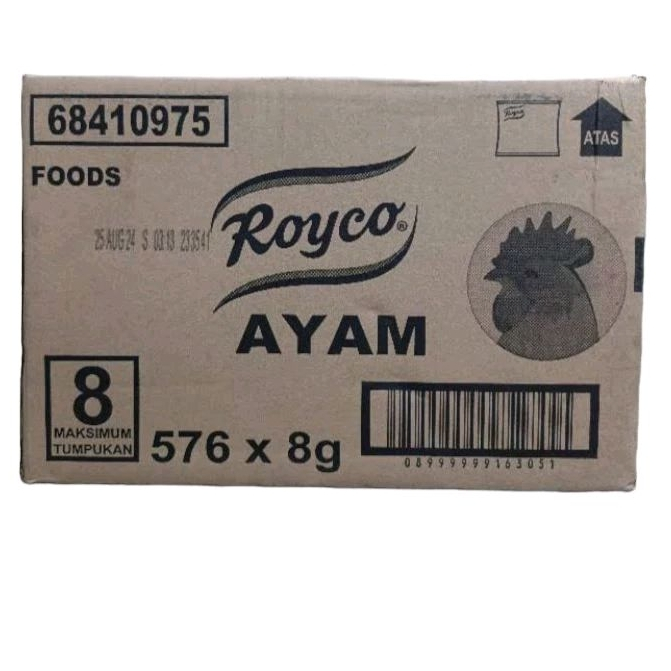 [Dus] Bumbu Masak Royco Kaldu Bubuk Rasa AYAM Isi/Dus 576 pcs x 8 gr