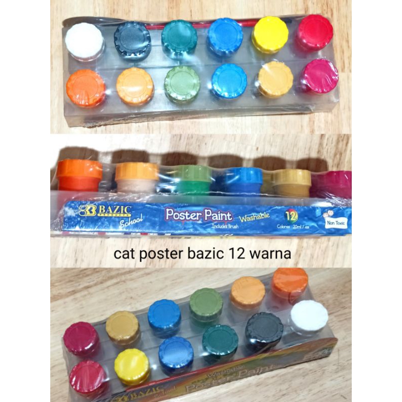 

cat air poster paint bazic 12 warna colour