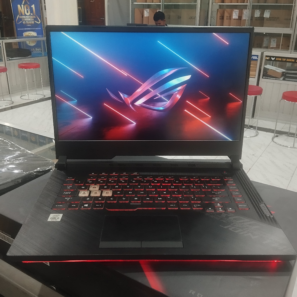 Laptop Gaming Asus ROG Strix G512LI Core i5 gen 10 RAM 8GB SSD 512GB GTX 1650Ti 4GB Siap Pakai