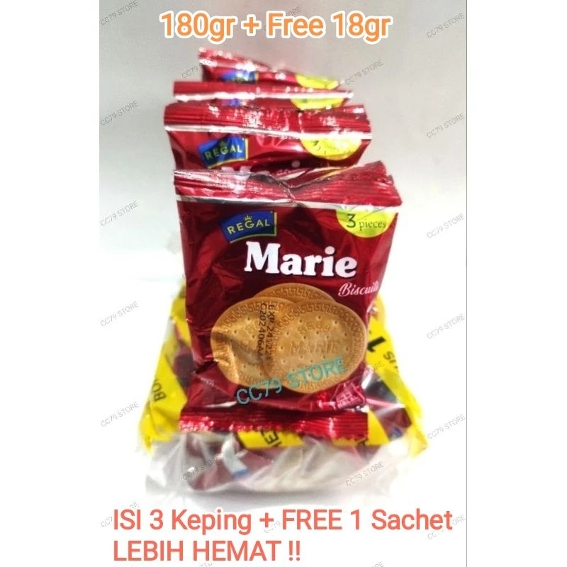 

Promo Biskuit Marie Regal Renceng 10s + 1 x 18gr (3keping)
