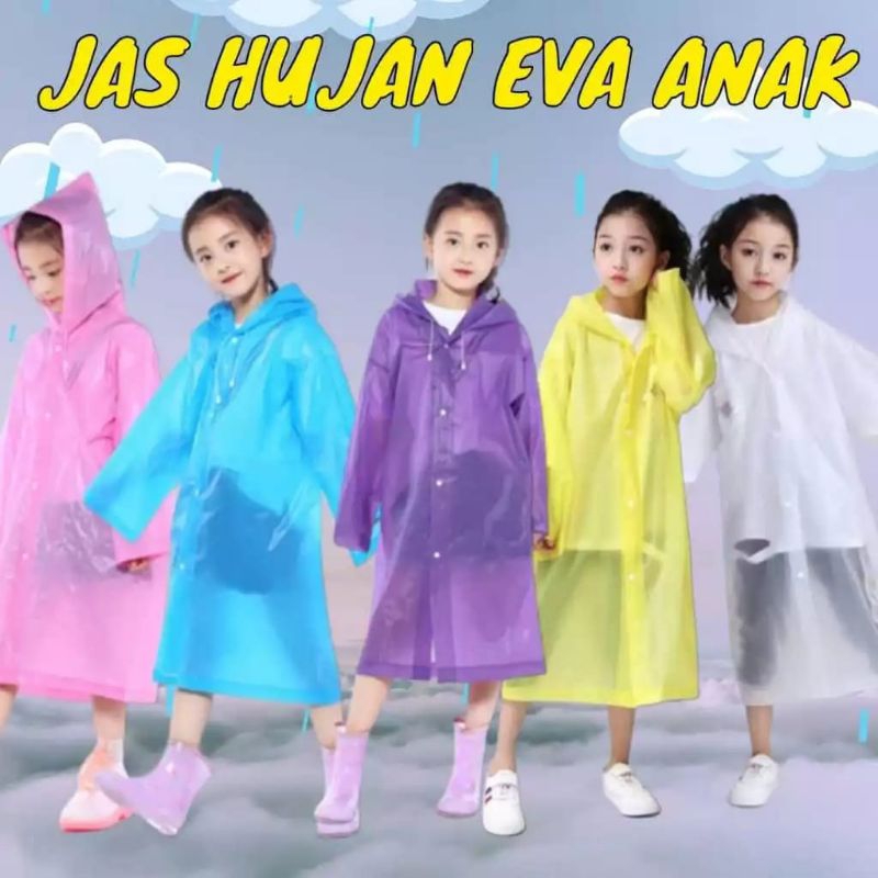 (PS) JAS HUJAN EVA RAINCOAT ANAK - Jas Hujan Ponco / Jas Hujan Eva Anak