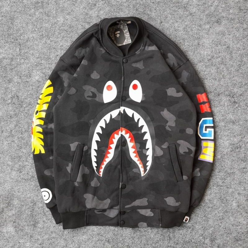 JACKET SWEATER VARSITY BAPE WGM CAMO FULLTAG