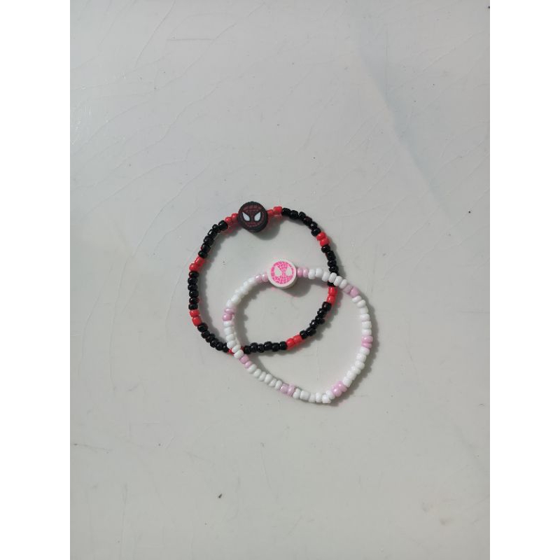 Gelang Spiderman miles and gwen couple Bracelet beads