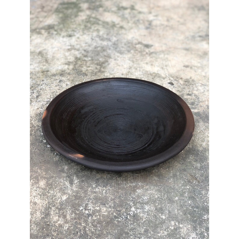 Cobek tanah liat Hitam II Ukuran 30 cm