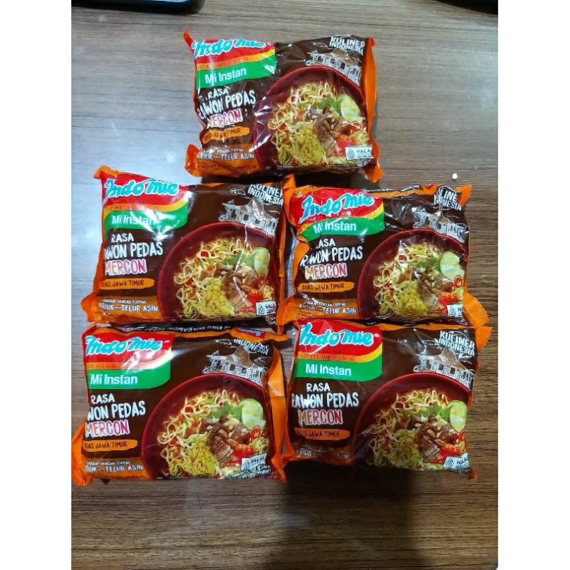

INDOMIE RAWON PEDAS MERCON ISI 5