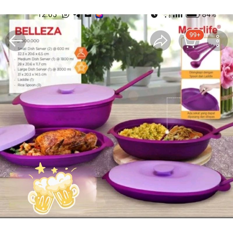 MOORLIFE BELLEZA WADAH SAJI JAMUAN MAKAN ARISAN