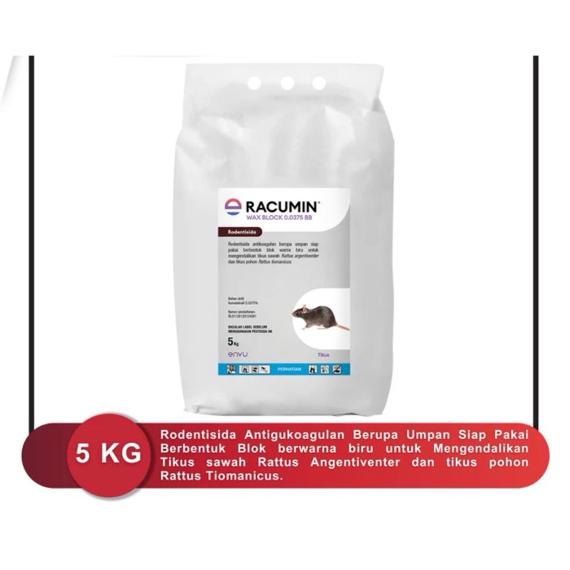 Racumin Wax Block 5 kg Racun Tikus Ampuh Dari Bayer