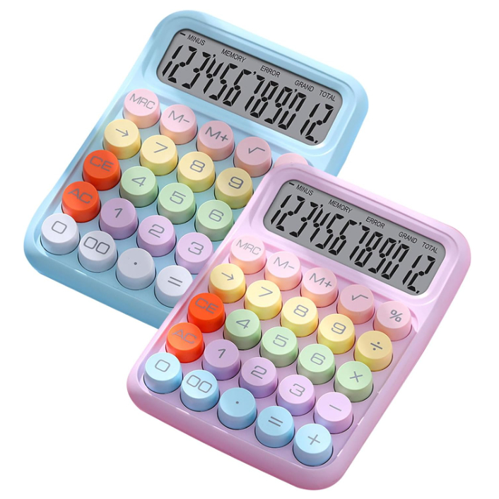 

Osm Jkt 6187 Kalkulator Lucu Warna Macaron 12 Digit / Display Besar Keyboard Dot Mekanik / Cute