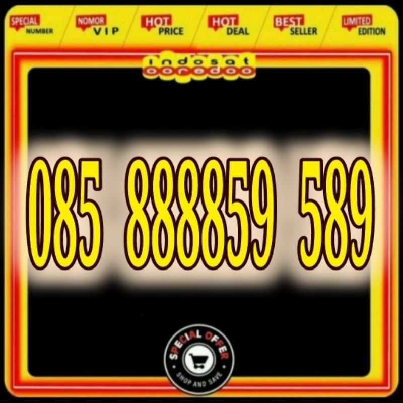 Nomor Cantik Indosat 8888 3varian angka hoki