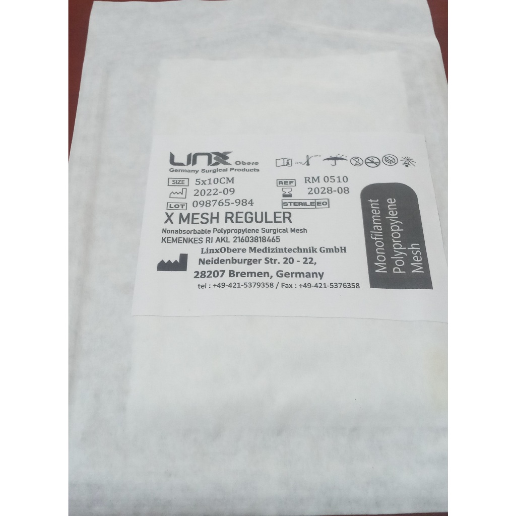 Hernia Mesh - Polypropylene Mesh LINX Ukuran 5 x 10cm Harga Satuan