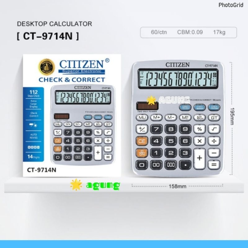 

KALKULATOR CT 9714 14DIGIT GITIZEN