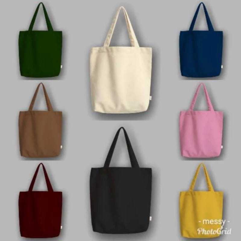 RAJUTID TOTE BAG RESLETING / TOTE BAG POLOS / TOTE BAG MURAH KANVAS