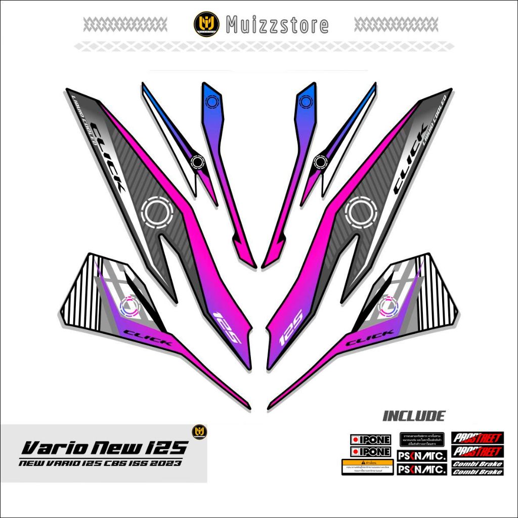 STRIPING VARIO NEW 125 / MOTIF 27 / STICKER VARIO NEW 125 CBS ISS / 2018 - 2021 / MUIZZSTORE