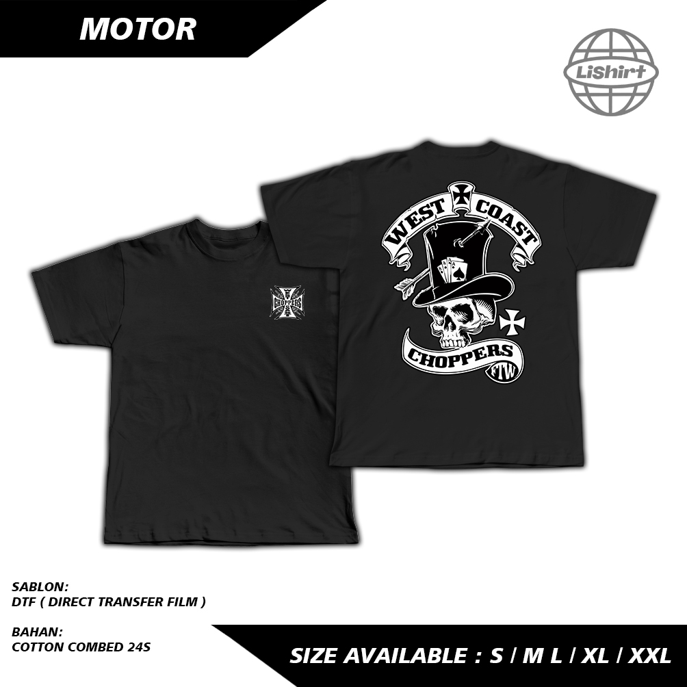 KAOS MOTOR - WEST COAST CHOPPER - KAOS DISTRO - KAOS COTTON COMBED 24s NYAMAN DAN ADEM SABLON PREMIU