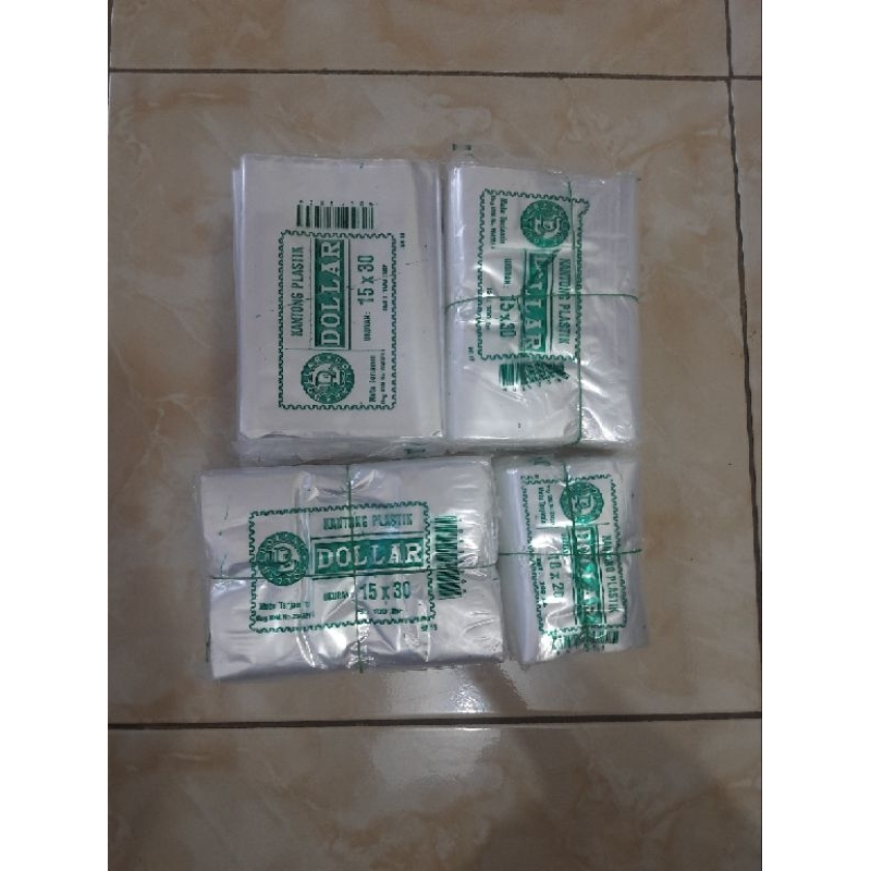 Plastik Bening Dollar 10x20,10x25,15x30