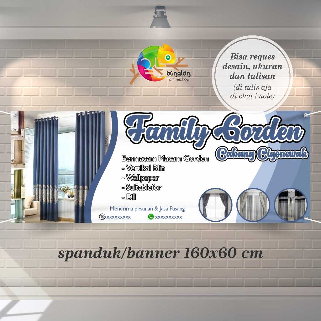Spanduk Banner Toko Gorden Free Custom Desain