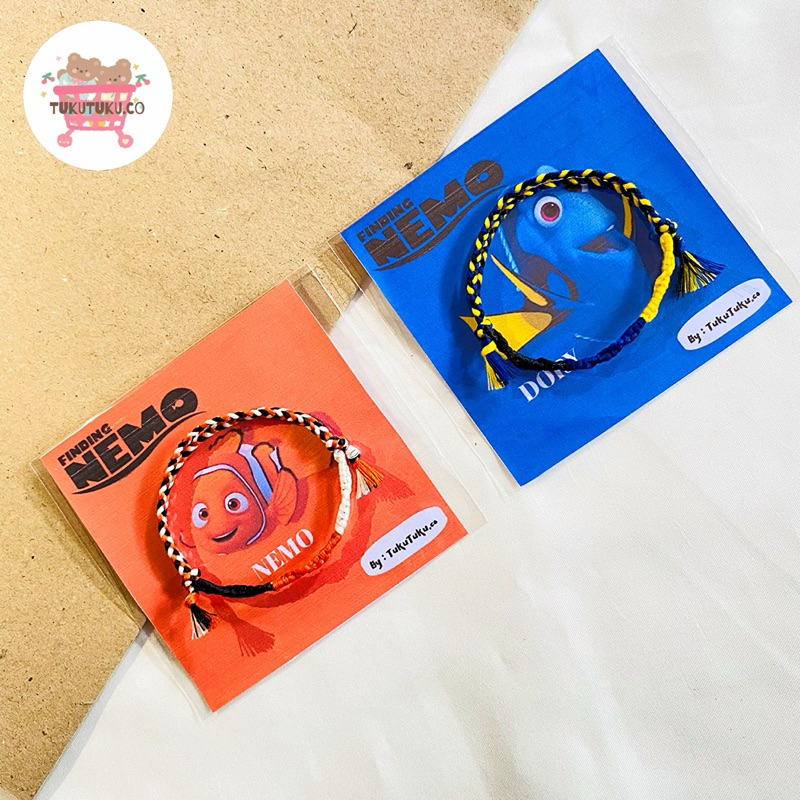 Gelang  Benang Tali Anyaman Handmade Karakter Finding Nemo | Friendship Bracelet / Gelang Persahabat