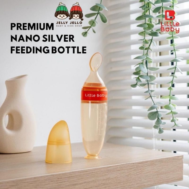 LITTLE BABY - Premium Nano Silver Feeding Bottle Model / Silicone Feeding Spoon / Mpasi Feeding Bott