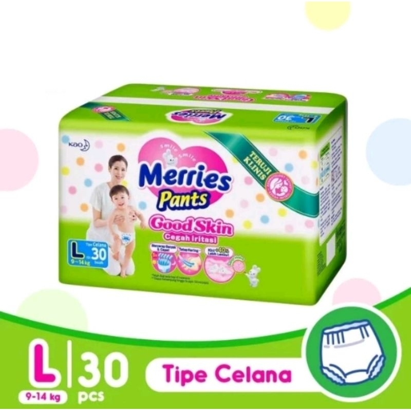 Merries Pants Good Skin L30 / Merries Pants L30 / Popok Merries / Merries Murah / L30