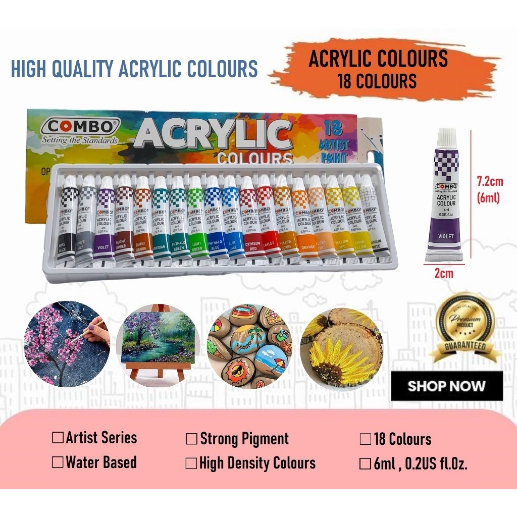 

Cat Air 12 Warna / Cat Arcylic Painting 12W / Cat Lukis Poster Combo