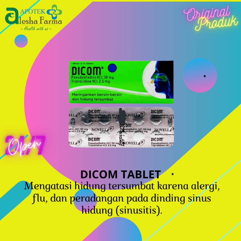 ❤Alesha❤ Dicom Blister 10 Tablet | Dicom Obat Flu | Sinusitis