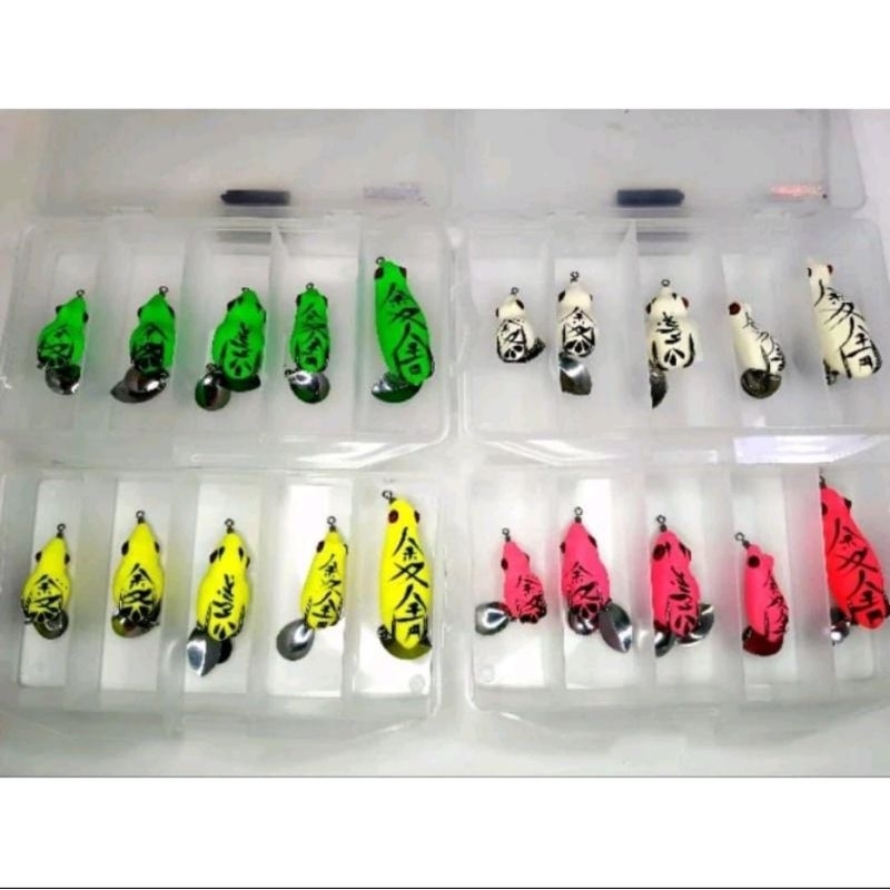 PAKET LENGKAP + BOX MURAH 5PCS SOFT FROG zal lure