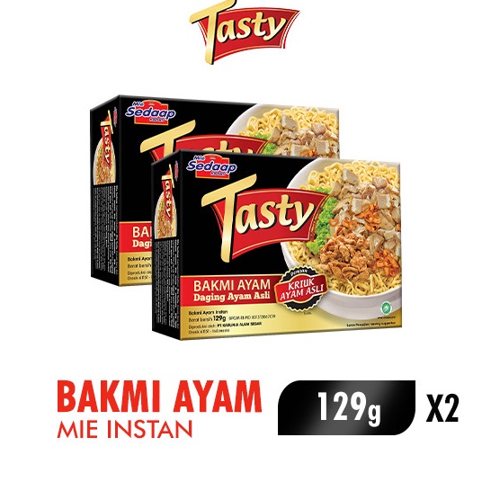 

TEBUS MURAH Sedaap Tasty Mie Instan Bakmi Ayam Bag 129 gr x2