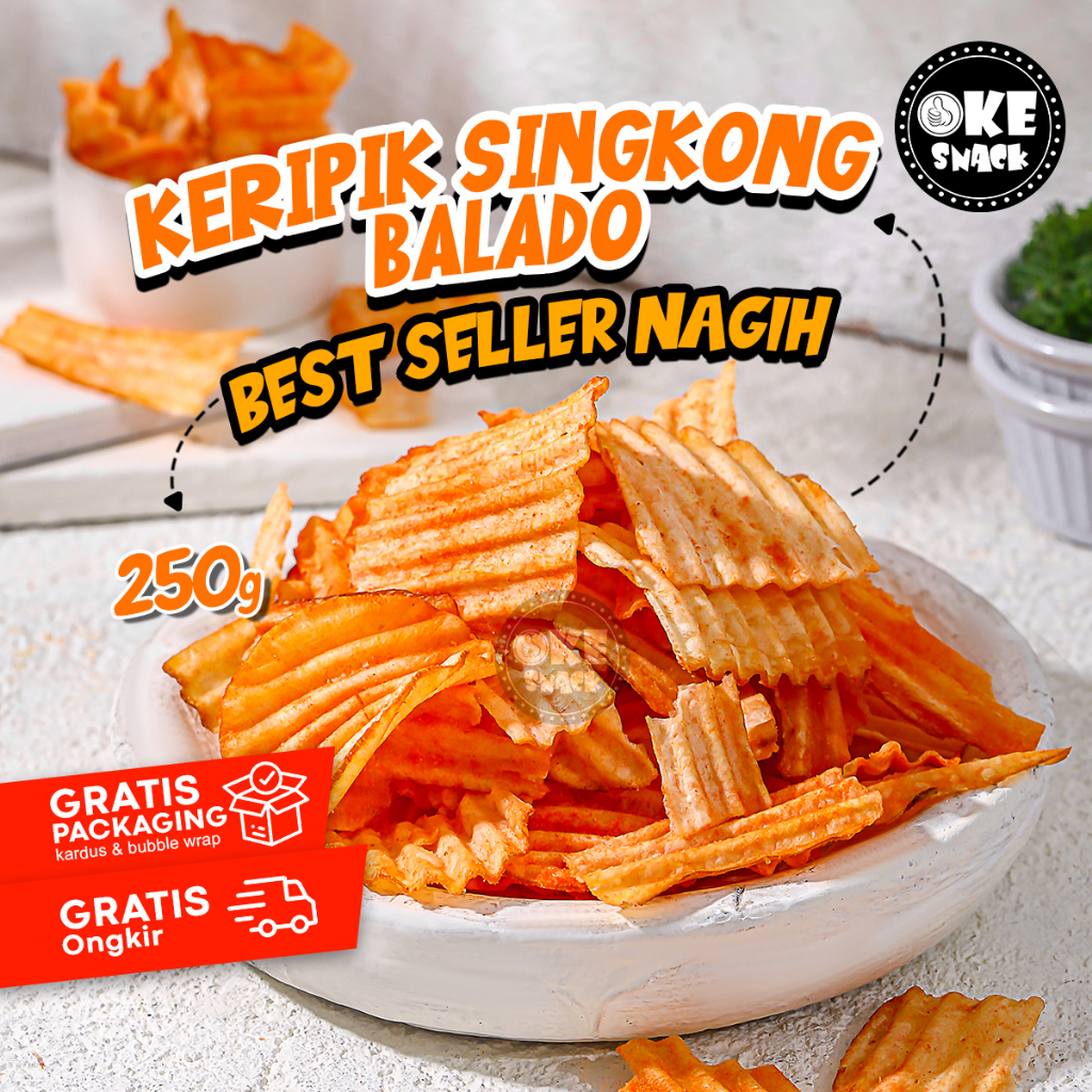 

Keripik Singkong Balado 250g