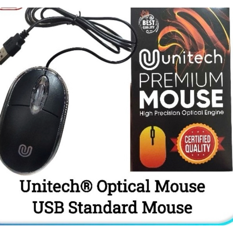 Mouse Unitech Wired  Optical (USB)