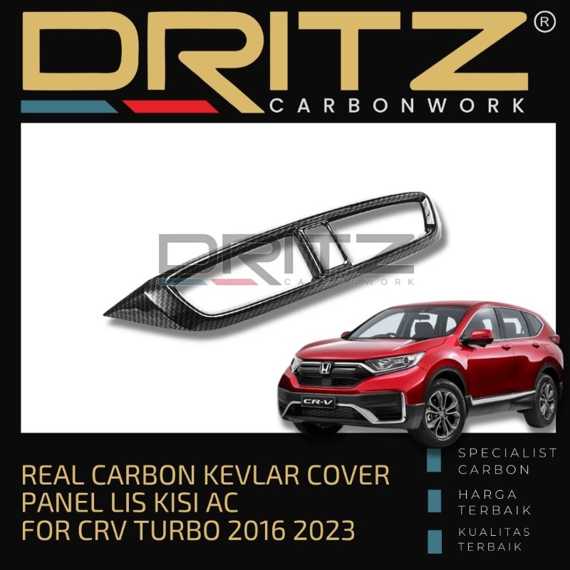 Carbon Kevlar Cover Panel Kisi Ac Tengah Center interior HONDA CRV Turbo 2016 2023 Aksesoris Karbon 