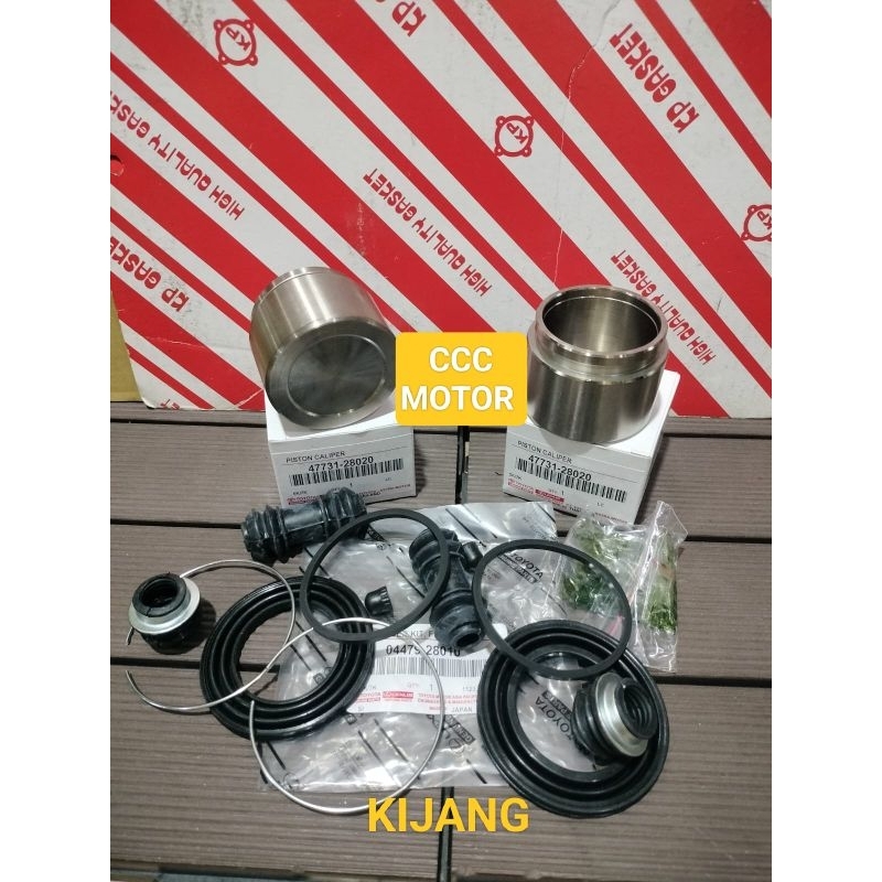 SEAL CALIPER KIT 1 SET PISTON CALIPER TOYOTA KIJANG KF40 7K 1 PAKET KIRI KANAN