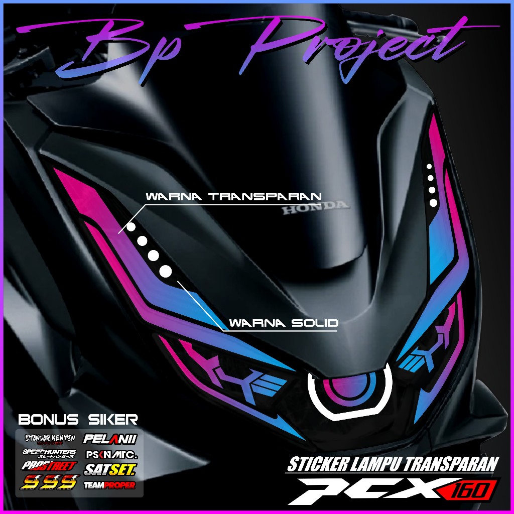 STICKER LAMPU ALIS DEPAN PCX 160 NEW - STICKER ALIS LAMPU DEPAN PCX 160 NEW
