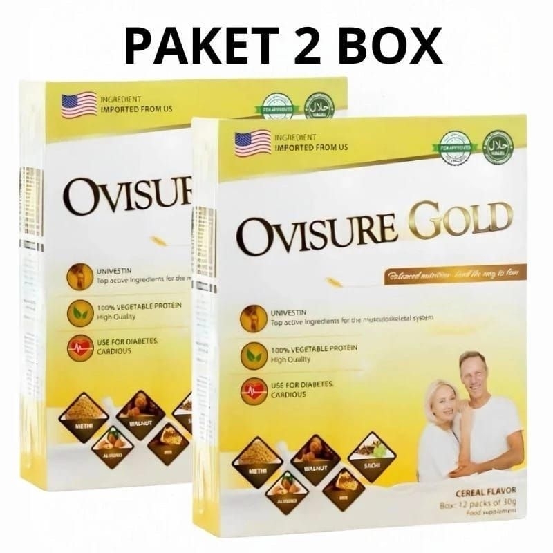 

SUSU OVISURE GOLD MILK VITAMIN TULANG DAN SENDI ASLI IMPOR USA ( PAKET 2 BOX)