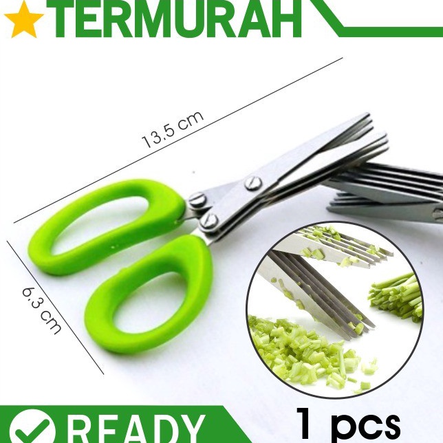 

Fast Update Gunting 5 Lapis Daun Bawang Sayur Dapur 5lapis Kitchen Scissors layer