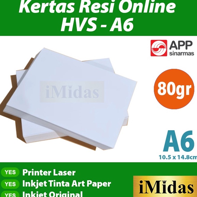 

Grosir Favorit Kertas HVS Tebal 8 1gram Resi Online A6 1rim 5 lembar 1Rim