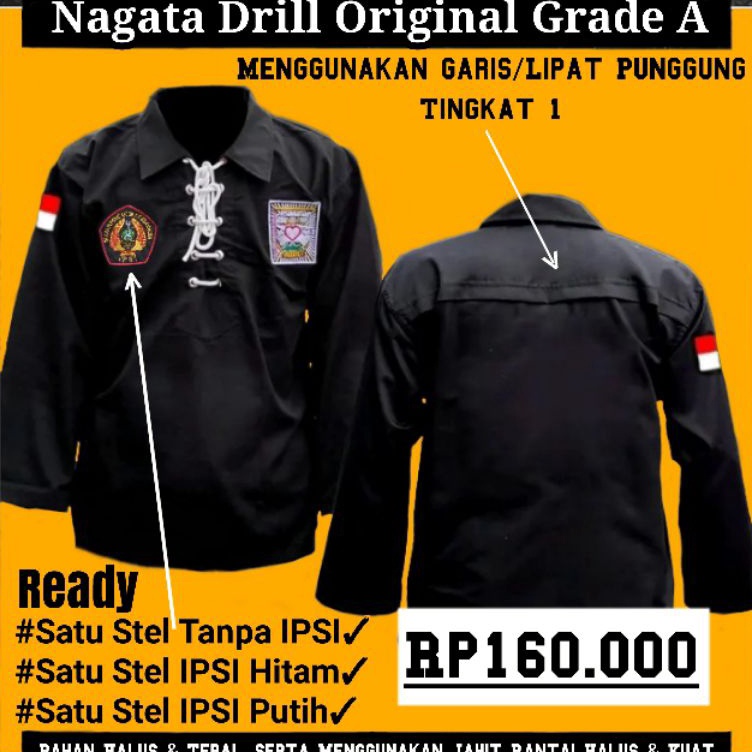 Silahkan Belanja Satu Set  Sakral Warga PSHT Nagata Drill Grade A OriginalHalusTebal