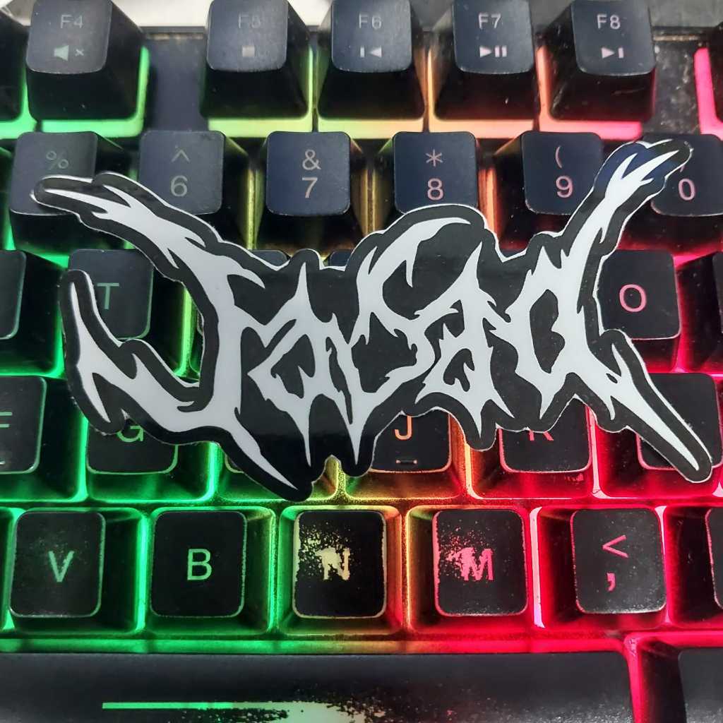 Stiker JASAD Logo - Death Metal Band / Sticker Kiss Cut