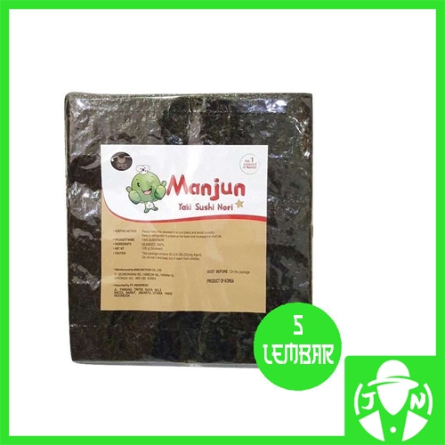 

Halal Manjun 5 Lembar Yaki Sushi Nori Rumput Laut Seaweed Gimbap