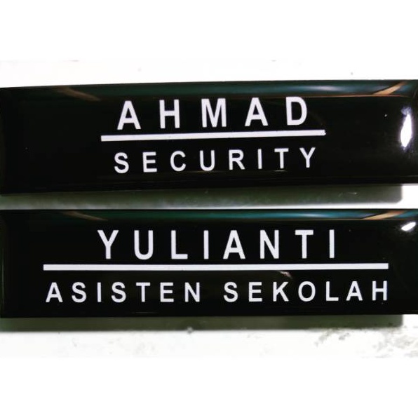 

Best Sale Nametag akrilik Black hitam Magnet