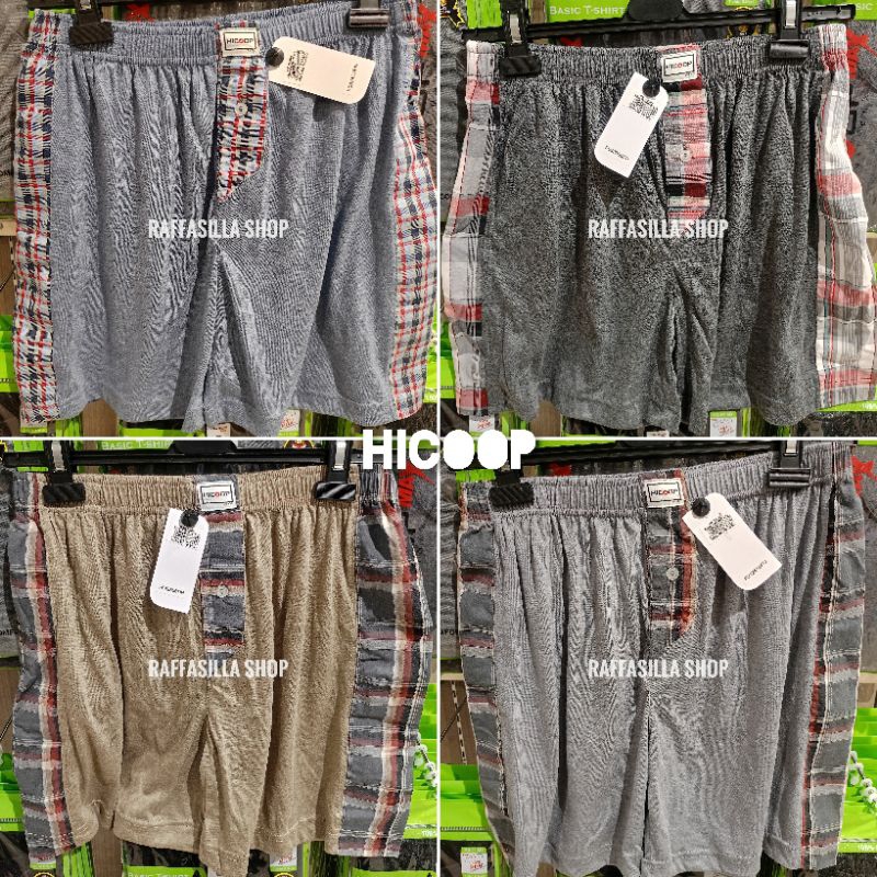Hicoop Celana Boxer Pria Celana Pendek Kombinasi Premium