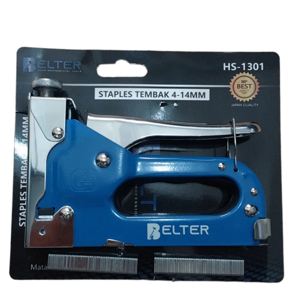 

Garansi Uang Kembali Stapler Tembak 414MM Bonus 1pcs mata refil besar Belter Cekrekan Pengokot Hekter Gun Tacker Staples Sofa Staples Jok Stepler Motor