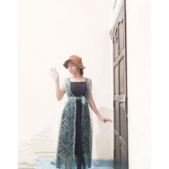 Harga Promo cape tile rompi tile vest tulle Outer gamis  cardigan tile Sleeveless tanpa lengan