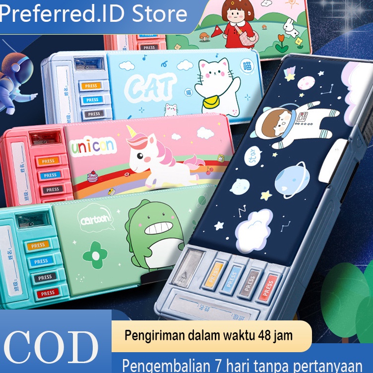 

Produk Terbaru Tempat Pensil Multifungsi Motif Untuk Anak Kotak Pensil Pola Kartun Lapisan Ganda dan Tunggal dengan Rautan Kapasitas