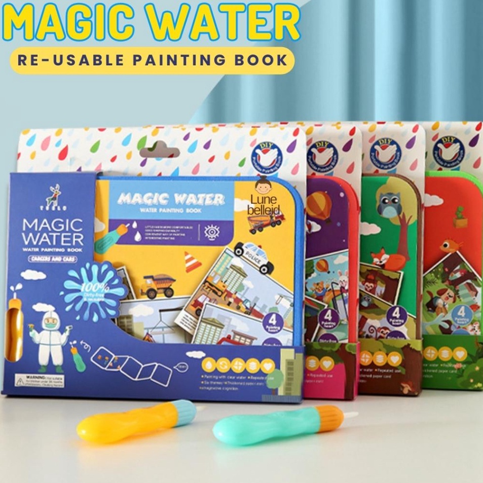 

Hadir Irit Magic Water Coloring Reusable Book Buku Mewarnai Ajaib Buku Mewarnai Air