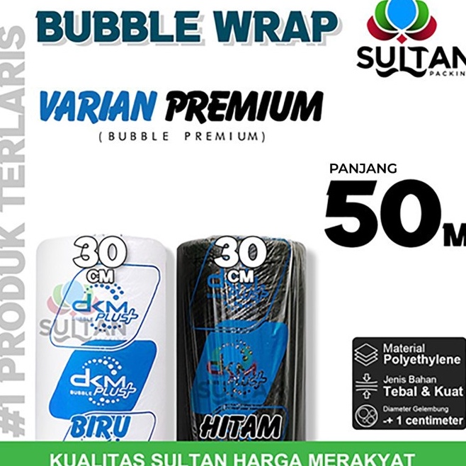 

Paket Terbaik Plastik Bubble Wrap 3cm x 5m Bubblewrap DKM PLUS PREMIUM TERMURAH ROLL