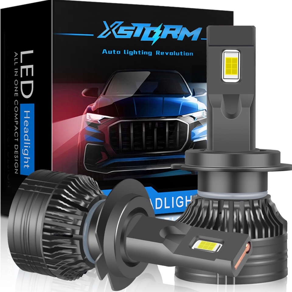 Paling Diminati XSTORM 2Pcs 1W 25LM H4 LED HEALIGHT H11 H7 H1 LAMPU LED 95 HB3 96 HB4 CANBUS NO ERRO