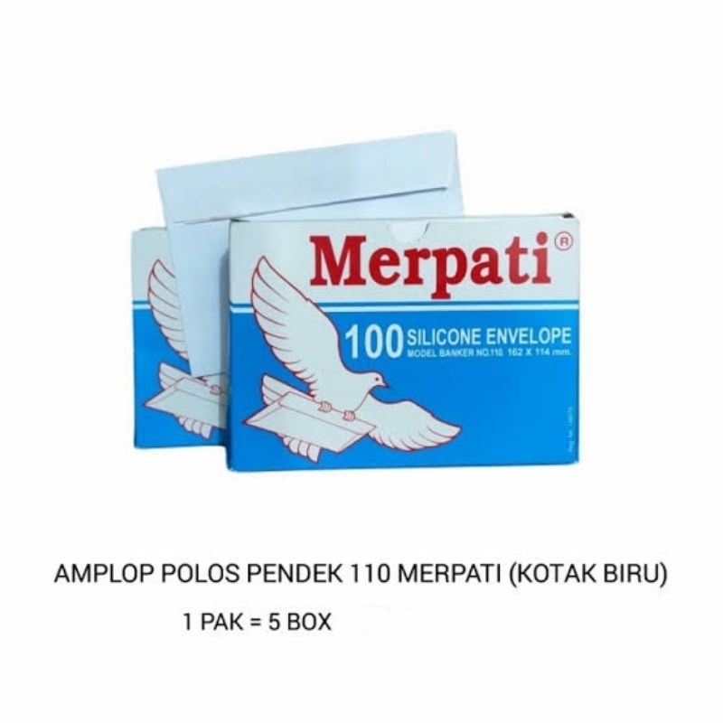 

(5 Box) Amplop Merpati No. 110 Polos 162x114mm