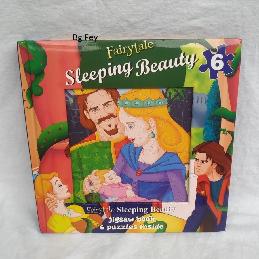 Jigsaw Book Fairy Tale Sleeping Beauty - 6 Puzzle Inside