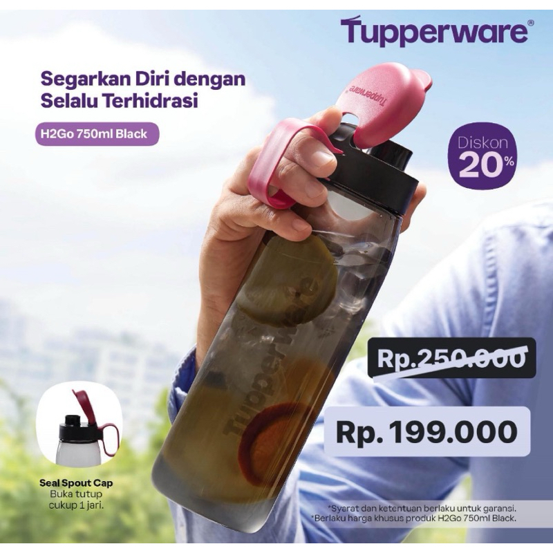 tupperware botol minum 750 ml