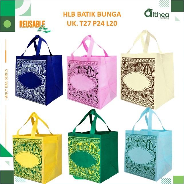 ALTHEA Tas Spunbond Nasi Kotak Tas Box Nasi  Tas Hajatan  Tas Syukuran Box Nasi Motif Batik 27X24X20